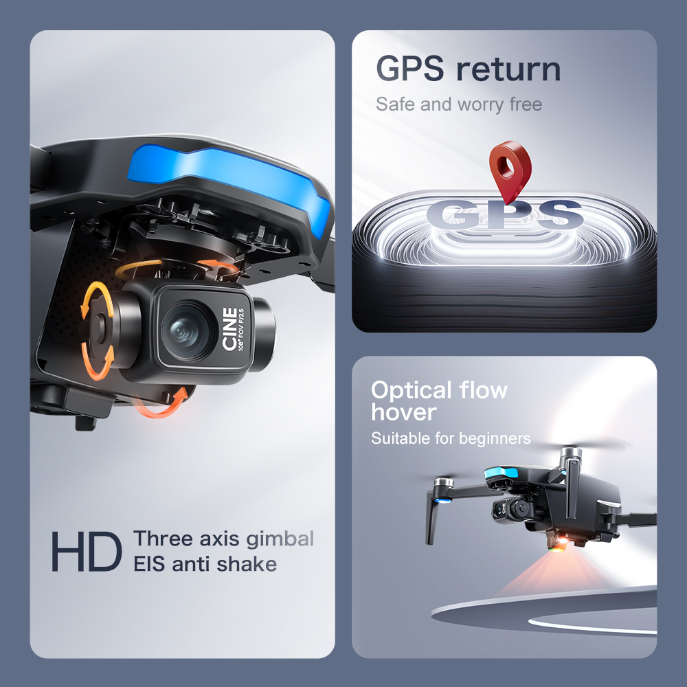 Original S-X1 GPS Drone 8KHD p - огляд і ціна Drone Gimbal 3 Axis